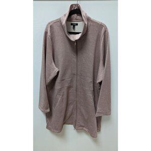 Torrid Mauve Oversized Zippered Fleece Jacket